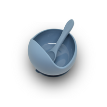 Load image into Gallery viewer, Silicone Suction Bowl w/ Spoon (Ocean)