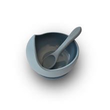 Load image into Gallery viewer, Silicone Suction Bowl w/ Spoon (Ocean)