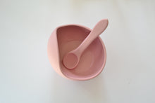 Load image into Gallery viewer, Silicone Suction Bowl w/ Spoon (Dusty Lilac)