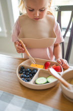 Load image into Gallery viewer, 2 Pack Feeding Bibs (Rose + Oatmeal)