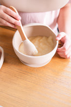 Load image into Gallery viewer, Silicone Suction Bowl w/ Spoon (Oatmeal)