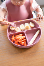 Load image into Gallery viewer, Silicone Suction Plate w/ Fork (Rose)