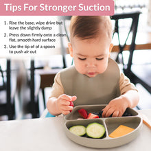 Load image into Gallery viewer, Silicone Suction Plate w/ Fork (Oatmeal)