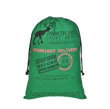 Load image into Gallery viewer, Santa Sack- North Pole Post Office- Green