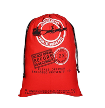 Load image into Gallery viewer, Santa Sack- Express Delivery From the North Pole- Red