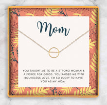 Load image into Gallery viewer, Mom Necklace | Gold Circle Charm