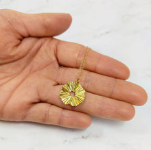 Load image into Gallery viewer, Happy Mothers Day Necklace | Gold Sun Pendant