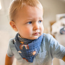 Load image into Gallery viewer, Narwhal + Hello Sunshine Bandana Bib Set