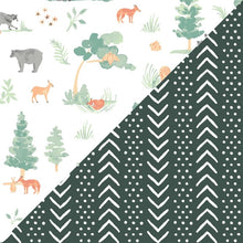 Load image into Gallery viewer, Forest Friends + Mudcloth Muslin Burp Cloths