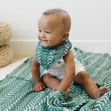 Load image into Gallery viewer, Forest Friends + Mudcloth Bandana Bib Set
