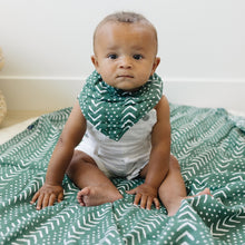 Load image into Gallery viewer, Forest Friends + Mudcloth Bandana Bib Set
