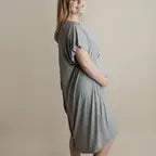 Load image into Gallery viewer, Gray Maternity Mommy Labor and Delivery/ Nursing Gown
