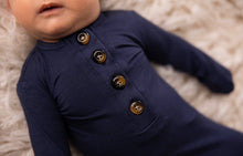 Load image into Gallery viewer, Navy- Bamboo Knotted Gown
